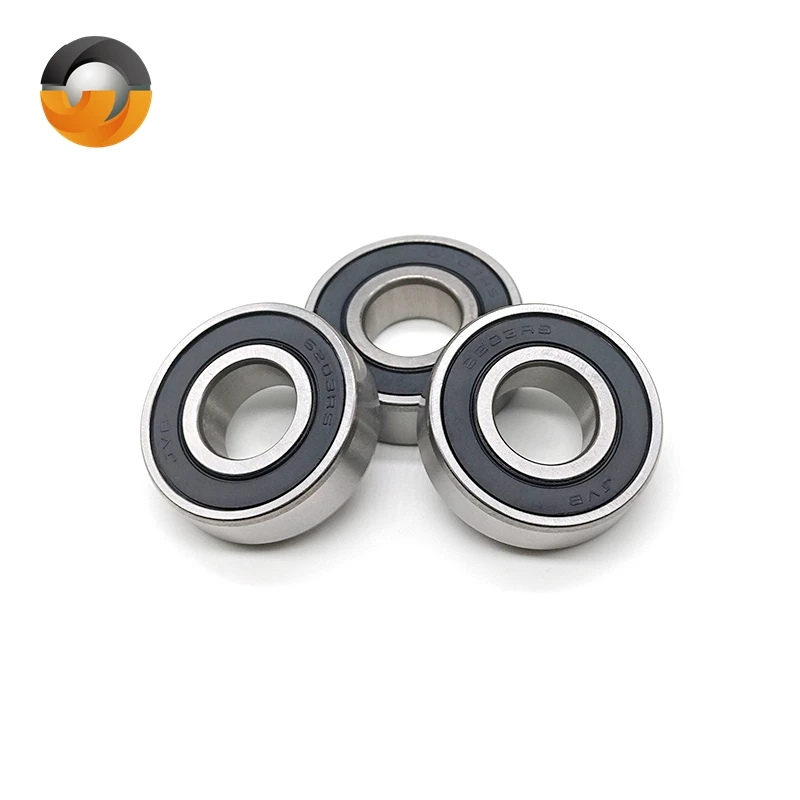High-Performance Double Rubber Sealed Ball Bearings - Pre-Lubricated, ABEC-7 Precision, 17x40x12 mm (Set of 2)