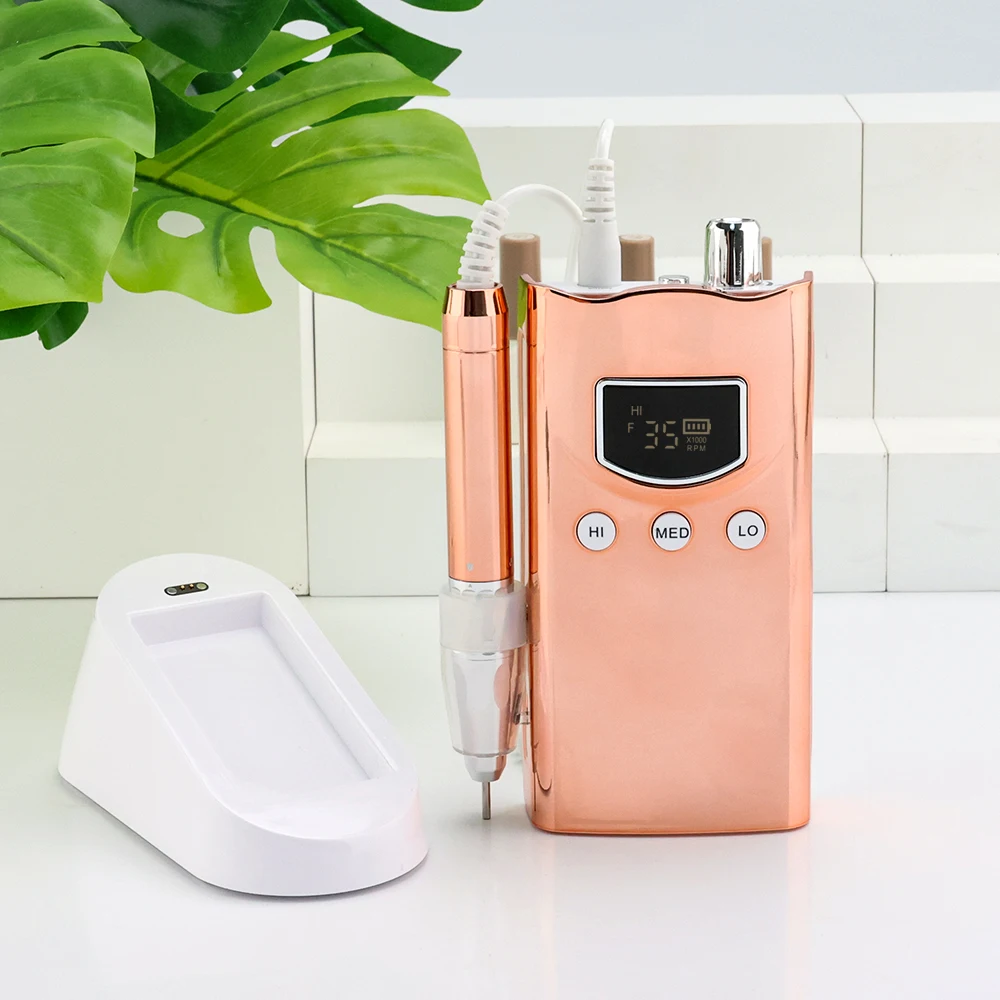 Fashion New Design 35000rpm Brushless Motor Rechargeable Cordless Nail Drill Machine With 3 Adjustable Speed Setting Zone 6