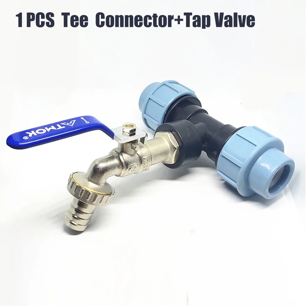 SEIWEI 1 adattatore per serbatoio IBC S60X6 per il controllo e la regolazione del flusso d'acqua, raccordo dritto/raccordo a gomito/raccordo a T