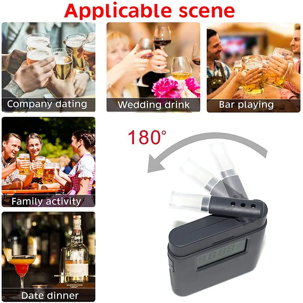 Breathalyzer High accuracy mini Alcohol Tester breathalyzer alcometer Alcotest remind driver safety in roadway diagnostic tool