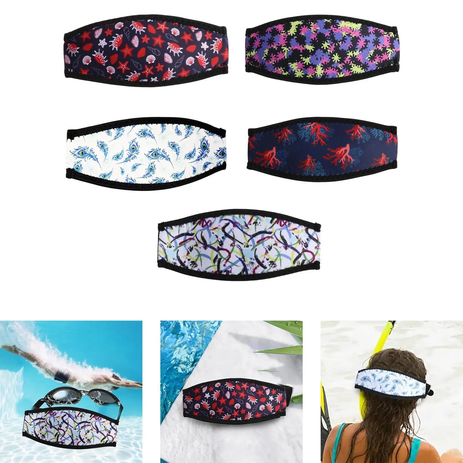Diving Mask Strap Neoprene Cover Dive Wrapping Men Women Hairband Protection for Diving Mask Strap Neoprene Cover Dive Wrapping Men Women Hairband Protection for