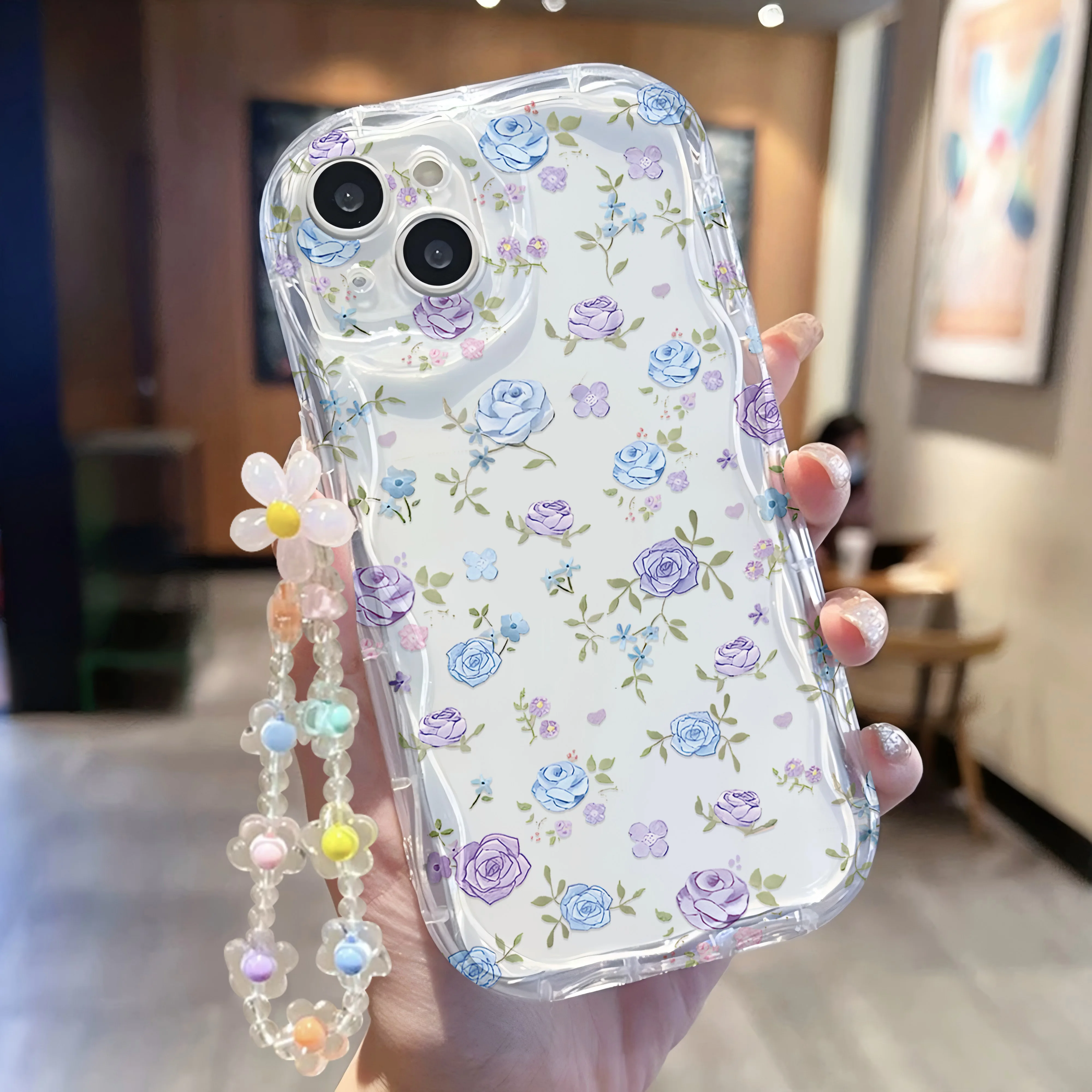 Chic Floral & Bracelet Design Phone Case - Stylish Protective Back Cover
