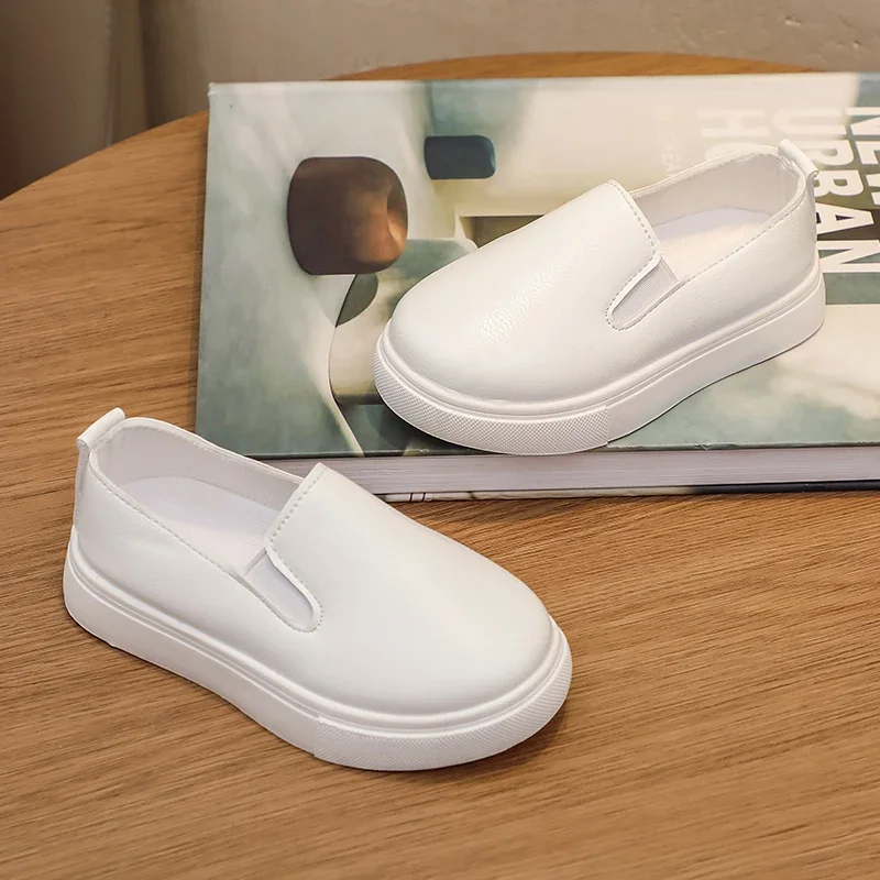 White Kids Non Slip Classic Tennis Shoes Breathable Sneakers