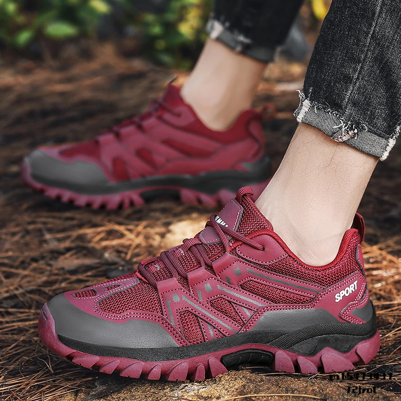 Men's and women's hiking shoes hiking and mountaineering shoes anti-slip breathable comfortable hiking and fishing sports shoes