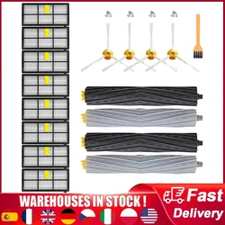 Premium Side Brushes and HEPA Filters for Robotic Vacuum Cleaners (17PCS)