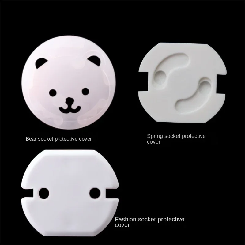 10PCS Bear EU Power Socket Electrical Outlet Baby Child Kids Safety Guard Protection Anti Electric Shock Plugs Protector Cover