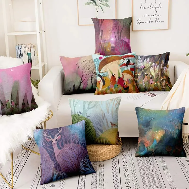 45x45 Pink Palm Leaves Pillowcase Decor Decorative Pillow Cover Lvingroom  Sofa Cushion Cover Cushionhome Innovative Accessories