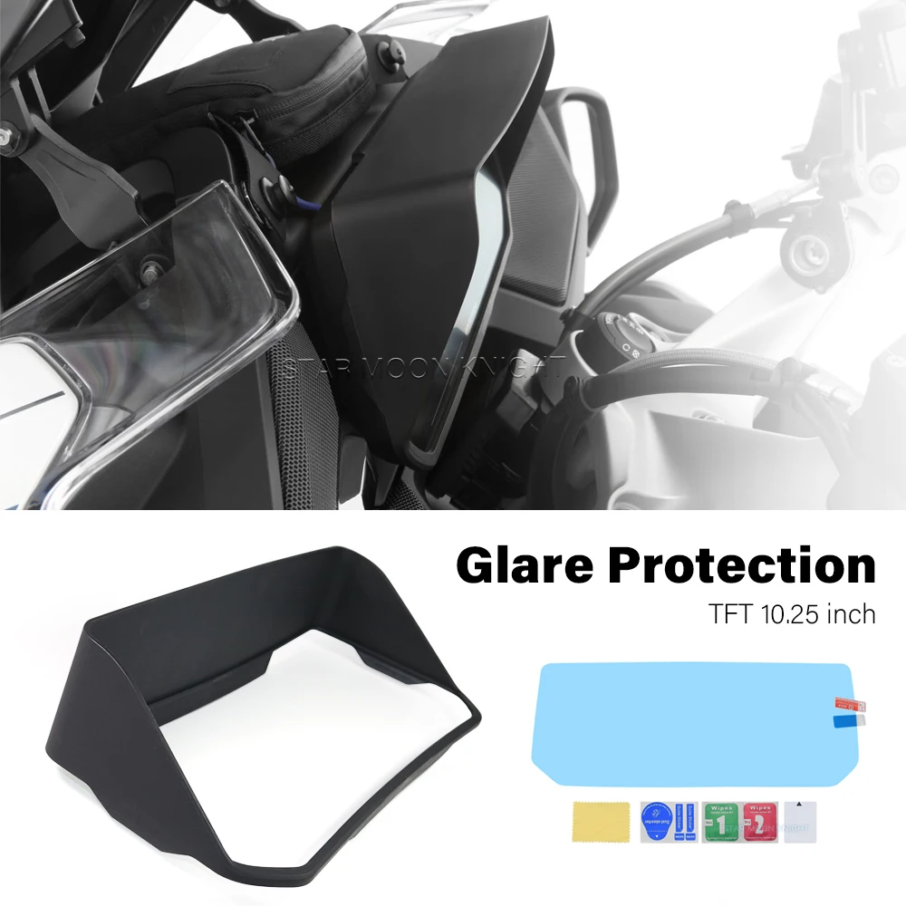 Advanced Glare Protection Screen Visor and Meter Cover Guard for Motorcycle Cockpit TFT Display
