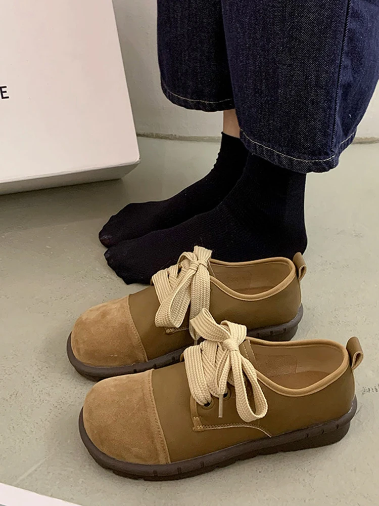 

Женские лоферы, обувь с круглым носком, универсальная модная женская обувь смешанных цветов, Осенние повседневные кроссовки, без шнуровки, Новинка лета 2023