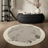 New Chinese Style Round Carpet Thickened Study Anti-slip Mat Light Luxury Carpets for Living Room Home Bedroom Decor Retro Rug 5