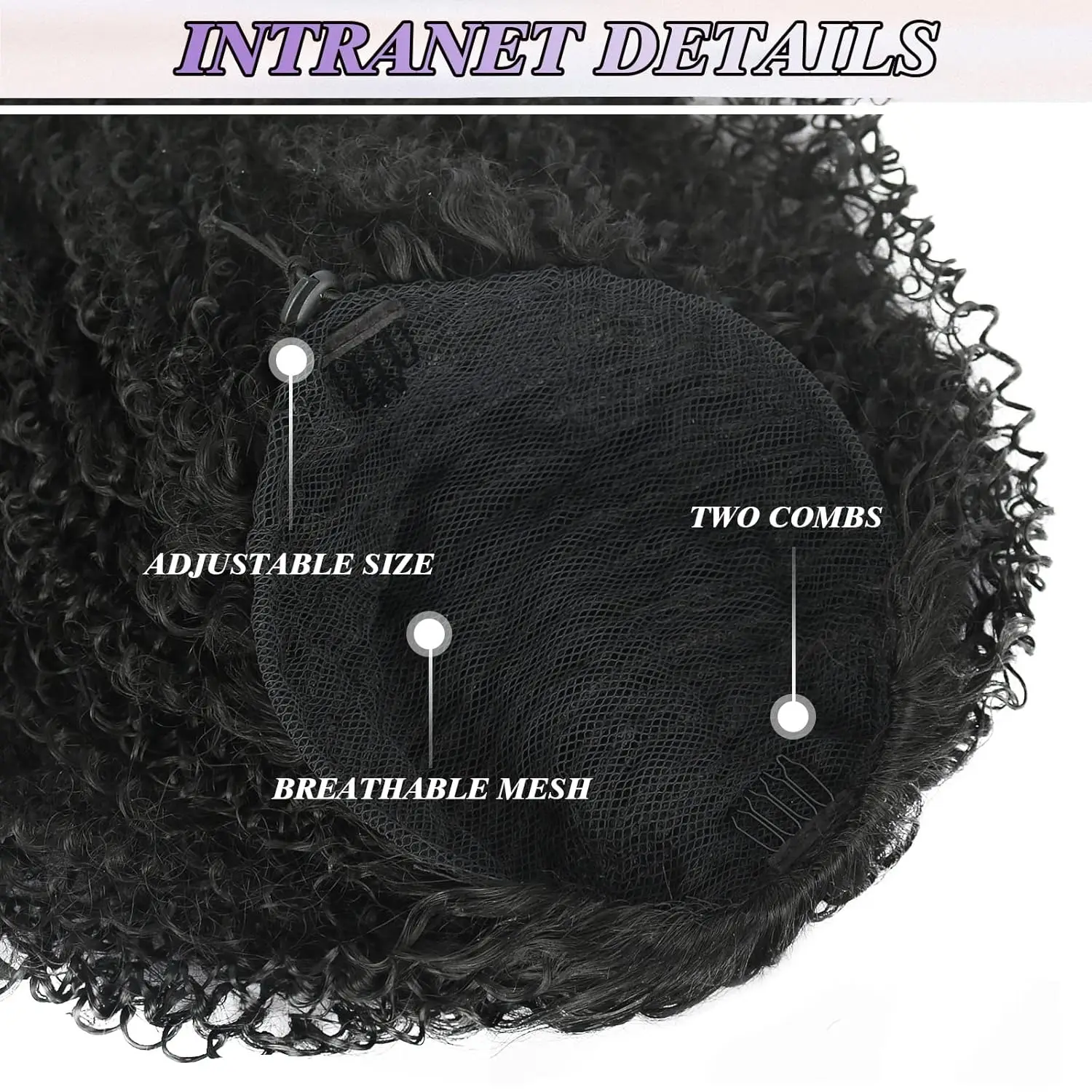 College Drawstring Curly Ponytail Human Hair Extensions for African Women Afro Kinky Curly Hair Pieces 8-30 Inches human hair extensions