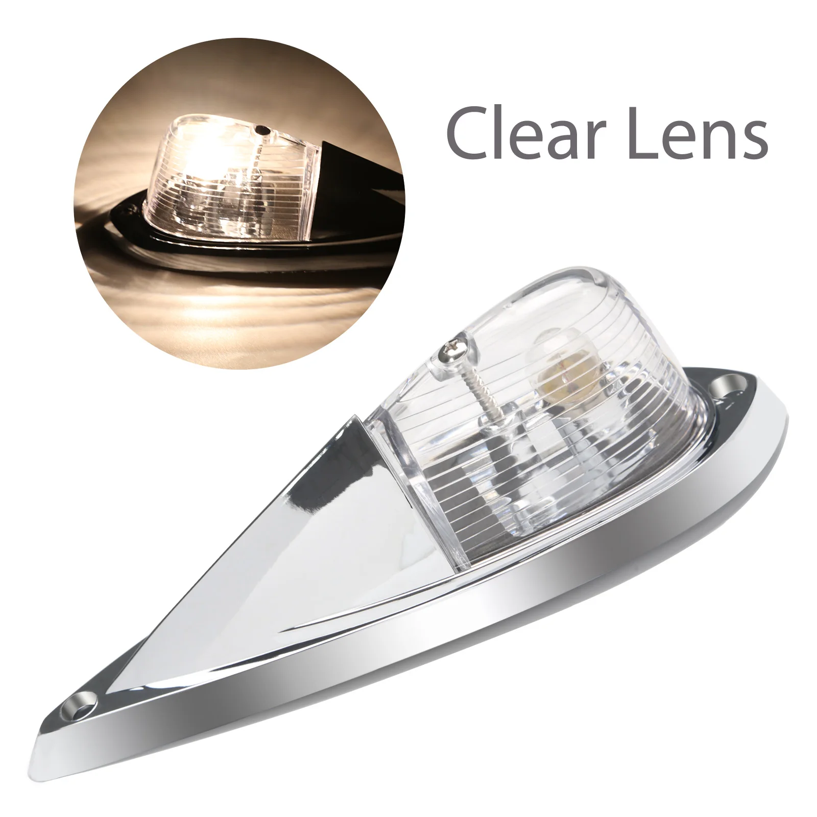 Set Of 5 Amber LED Cab Roof Marker Lights – For Trucks, Pickups, Buses 6 thumbnail image