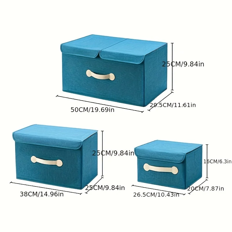 1pc/storage box household clothes fabric wardrobe storage box basket toy clothing storage box artifact foldableable box 4