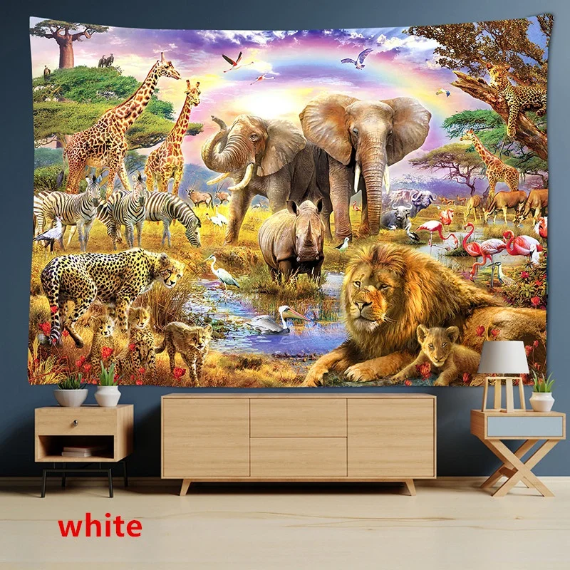 

Natural Forest 3d Tiger Printed Large Wall Tapestry Background Cloth Wall Hanging Large Wall Tapestries Animal Tapestry