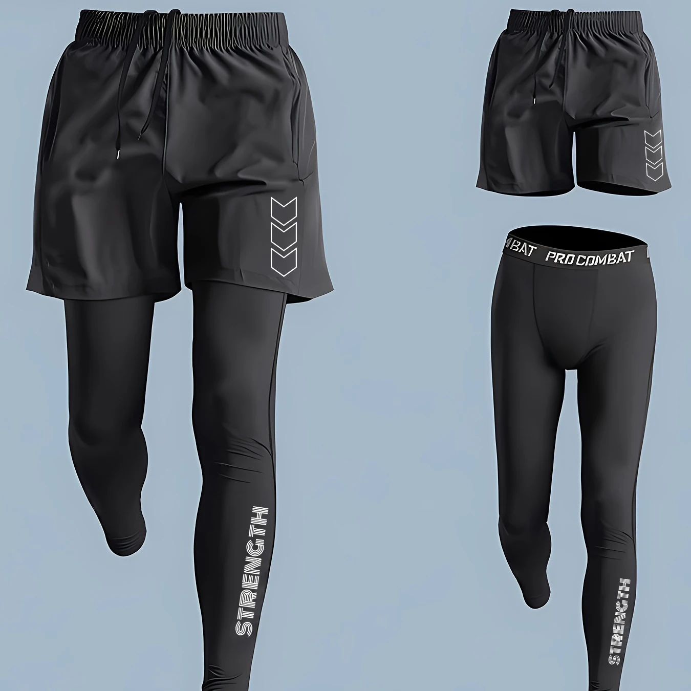 Running Pants Men's Compression Quick Dry Jogger Trousers Gym Workout Leggings Elasticity Sweatpants Fitness Tights Sport Jogging Trousers