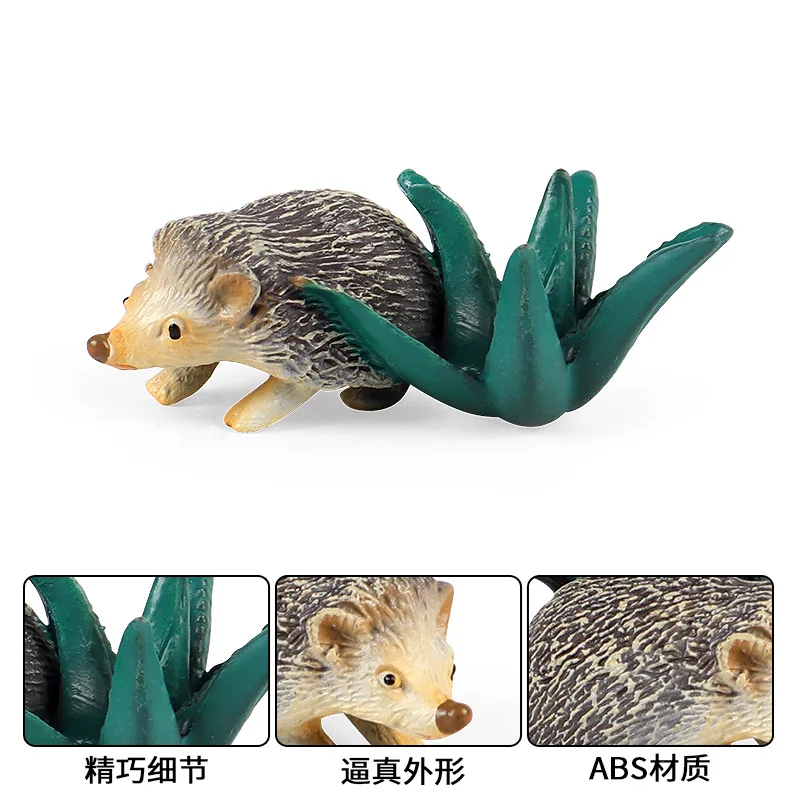 

Simulated Solid Wildlife Model Jungle Hedgehog Plastic Toy For Children