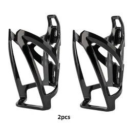 Colorful Lightweight Bicycle Water Bottle Cage Holder Accessory (Black 2pcs)