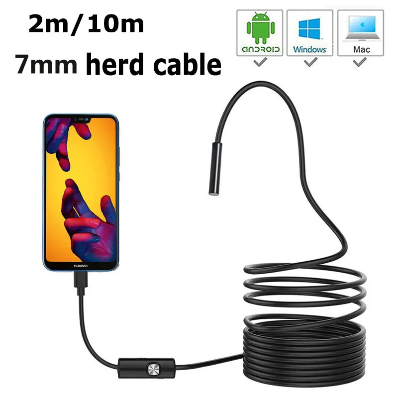 8mm HD Camera Diameter Mini Endoscope with 1.5m /5m USB Cable for Android Searching Thing Camcorder for Microscop