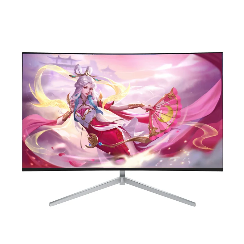 22 24 27 Pollici 1920*1080 1K 75Hz Monitor Da Ufficio Hd + Vga Display Desktop Con Schermo Opzionale Stretto, Bianco E Nero
