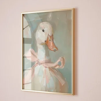 Pink Bow Duck Canvas 1
