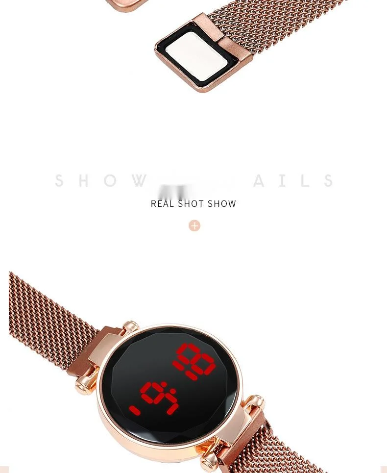 Trendy Neue Led Uhr Magnet Online Promi Die Gleiche Kreisförmige Touchscreen Armbanduhr_voghion.com