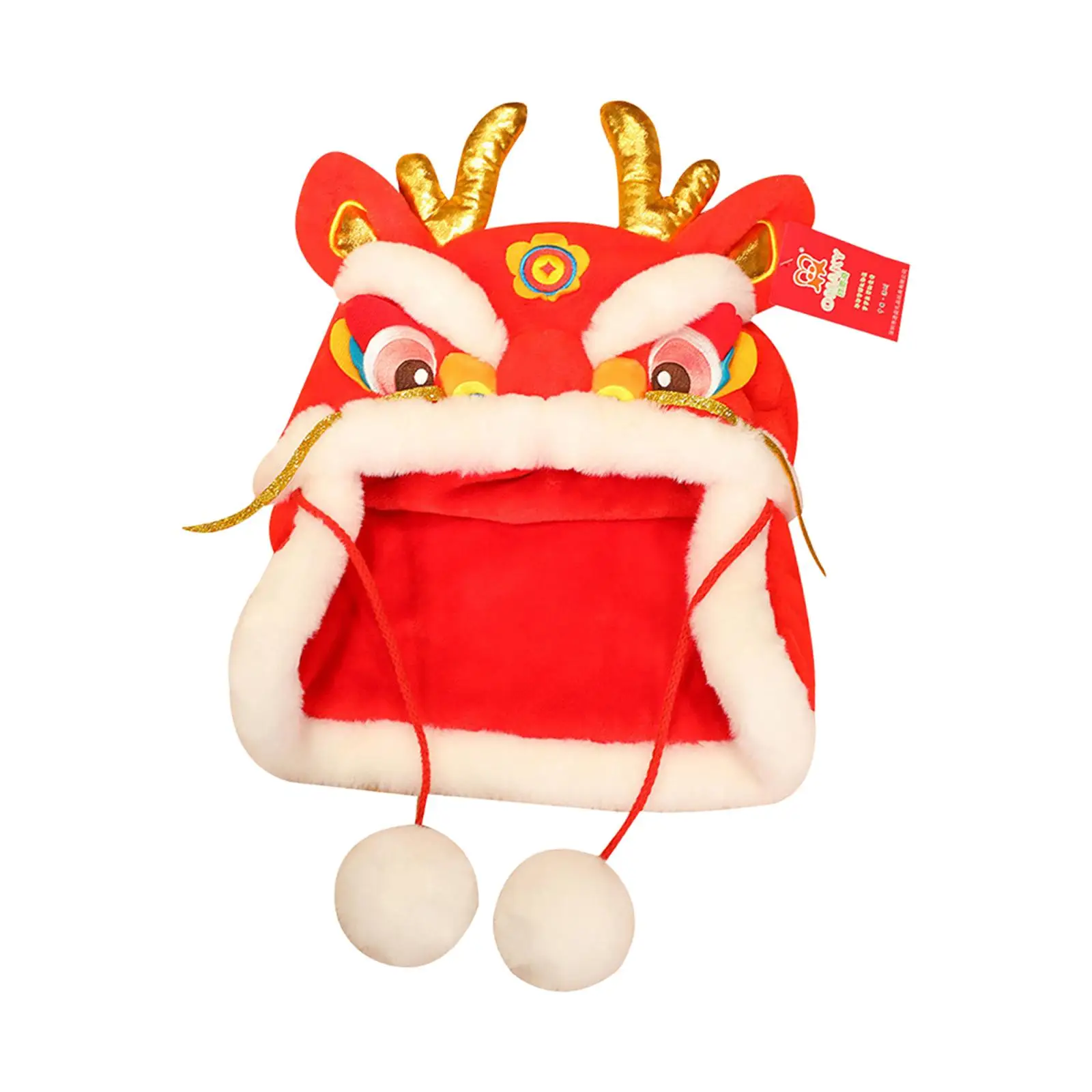 

Dragon Warm Hat with Earflaps Fashion Ski Hat Windproof Red Earmuffs Winter Hat for Keep Warm Motorcycle Biking Skateboard Ski