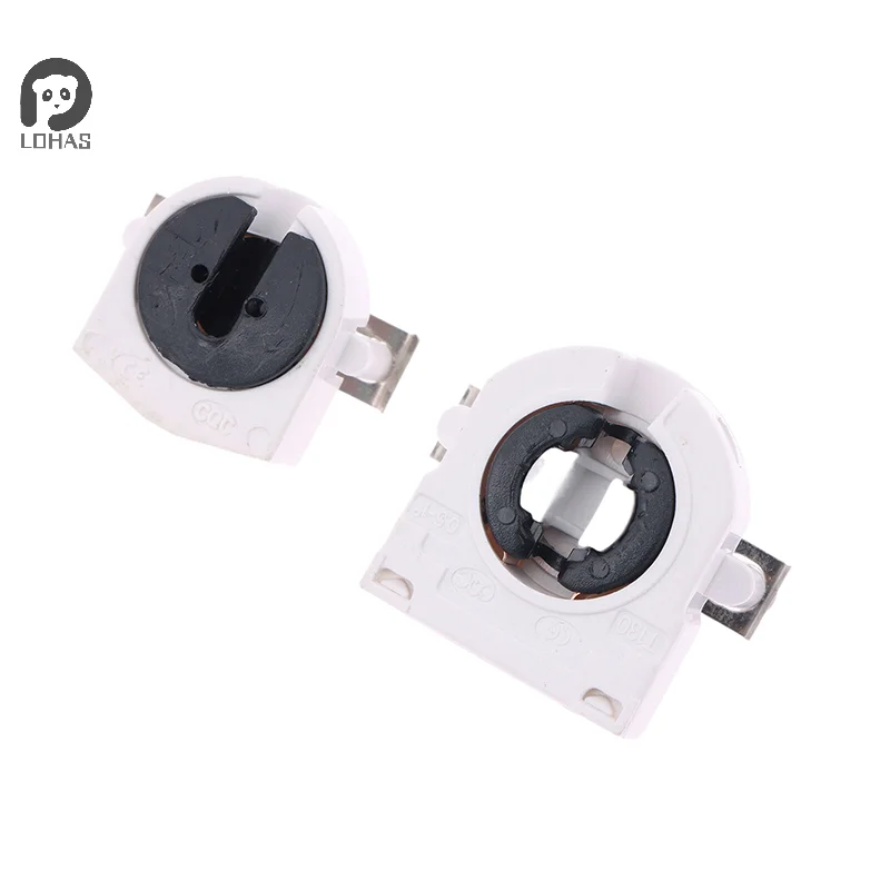5Pcs T5 T8 Fluorescent Light Holder G5 G13 Base Non-Shunted Heat-Resistant Lamp Socket AC 500V 2A for LED Fluorescent Light Tube