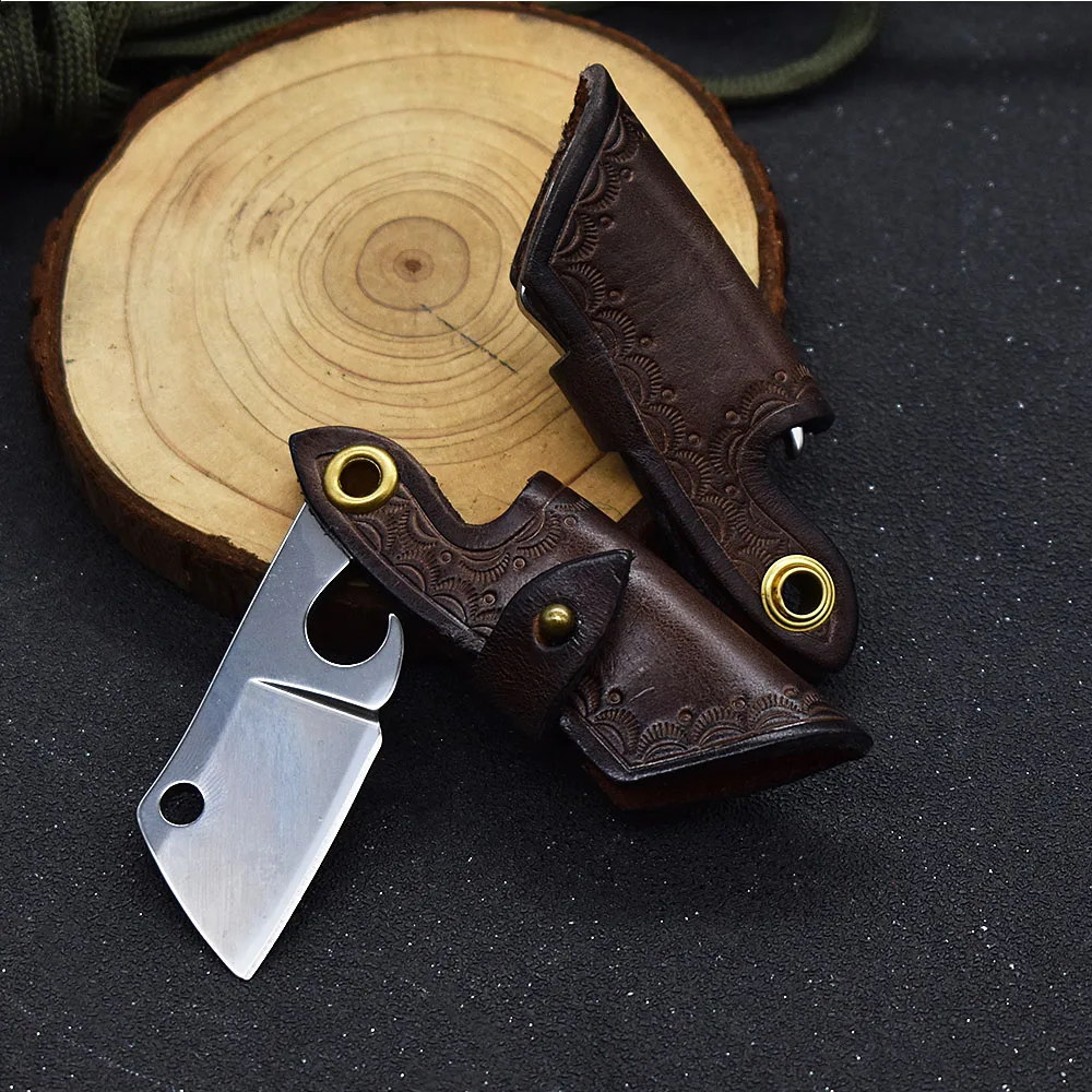 Mini navaja portátil de bolsillo, cuchillo plegable, llavero, abridor de  letras EDC, abrebotellas, herramienta de autodefensa de supervivencia para  campamento al aire libre