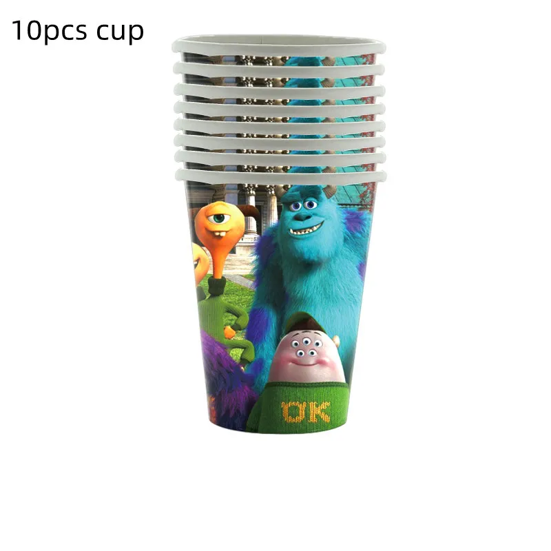 Description Picture 4 of itemMonster University Party Decorations Disposable Tableware Plate Cup Tablecloth Cake Topper Baby Shower Kids Birthday Supplies