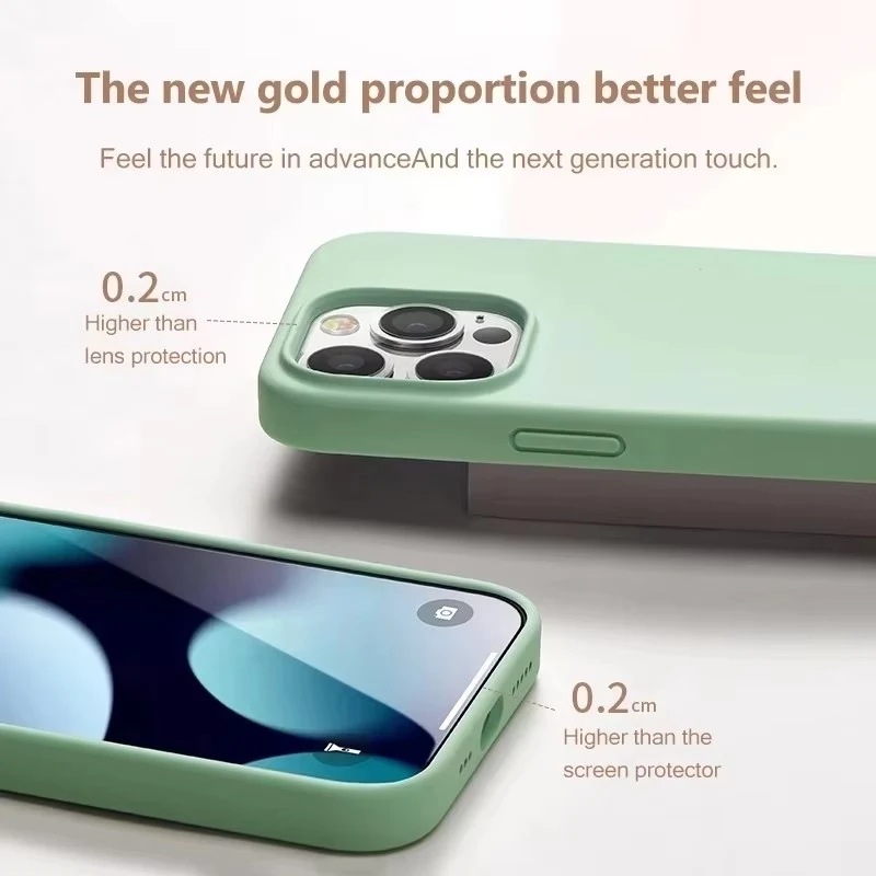 Premium Liquid Silicone Luxury Phone Case - Protective Back Bumper Cover
