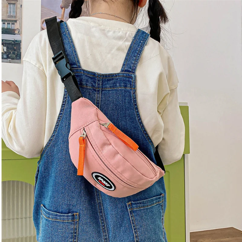 Cute Children Waist Bag High Quality Canvas Belt Bags Designer Crossbody Chest Bag Female Solid Fanny Pack Hip Purse Sf7c28ad823324a01a285ee5cd723f9c4c