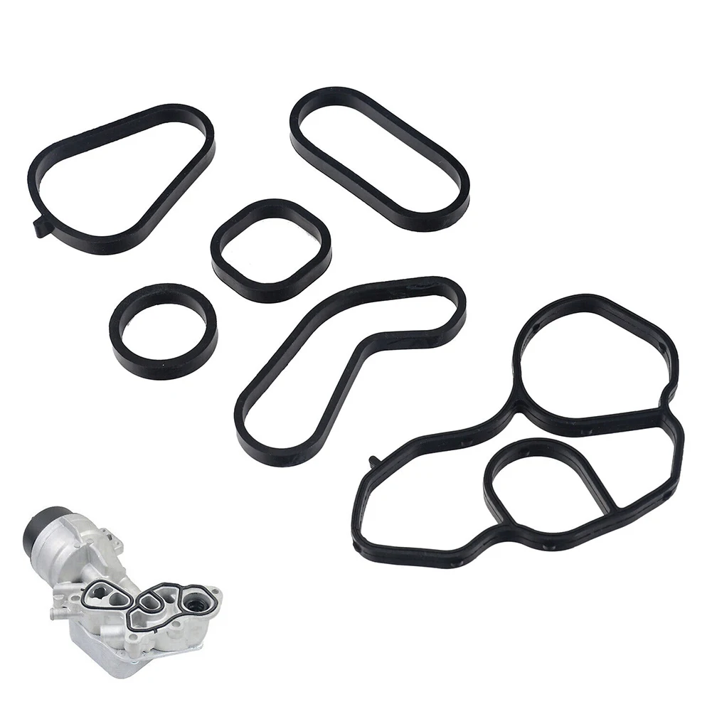 High Quality COOLER GASKET SEAL 6pcs/set Automotives Cooler Housing Oil Filter Rubber Car Exterior Accessories