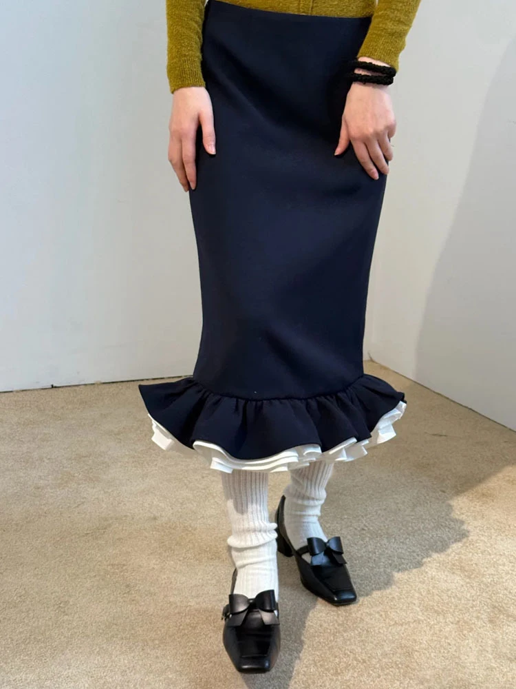 Y2K Pleated Skirt Side View