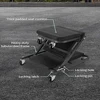 2-in-1 Foldable Garage Creeper Shop Seat, 300LBS Capacity Automotive Mechanic Repair Under Car Rolling Creeper Seat
