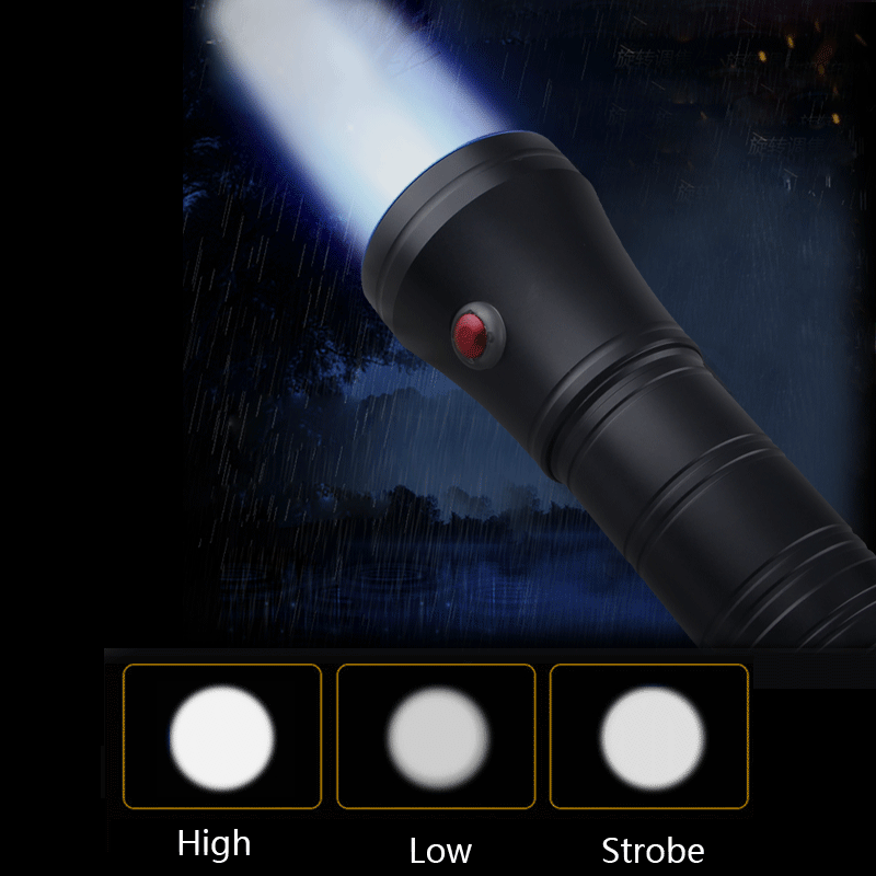 Description Picture 2 of item3 MODE Rechargeable waterproof 10W L2 White torch LED Outdoor diving flashlight