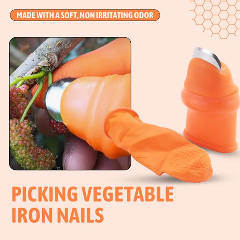 Gardening Silicone Thumb Knife With Finger Cots Thumb Knife Picker For Fruits Vege