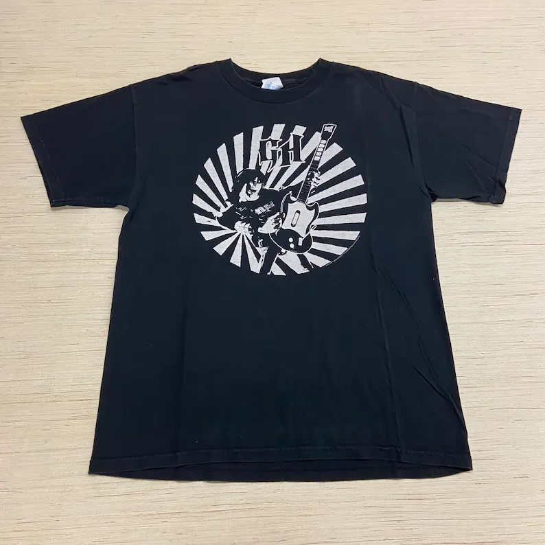 Maglietta Per Videogiochi Early Y2K Guitar Hero Wii L Maniche Lunghe O Corte