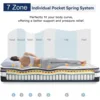 Vesgantti California King Mattress 10 Inch Innerspring Multilayer Hybrid Cal King Size- Ergonomic Design with Memory Foam 2