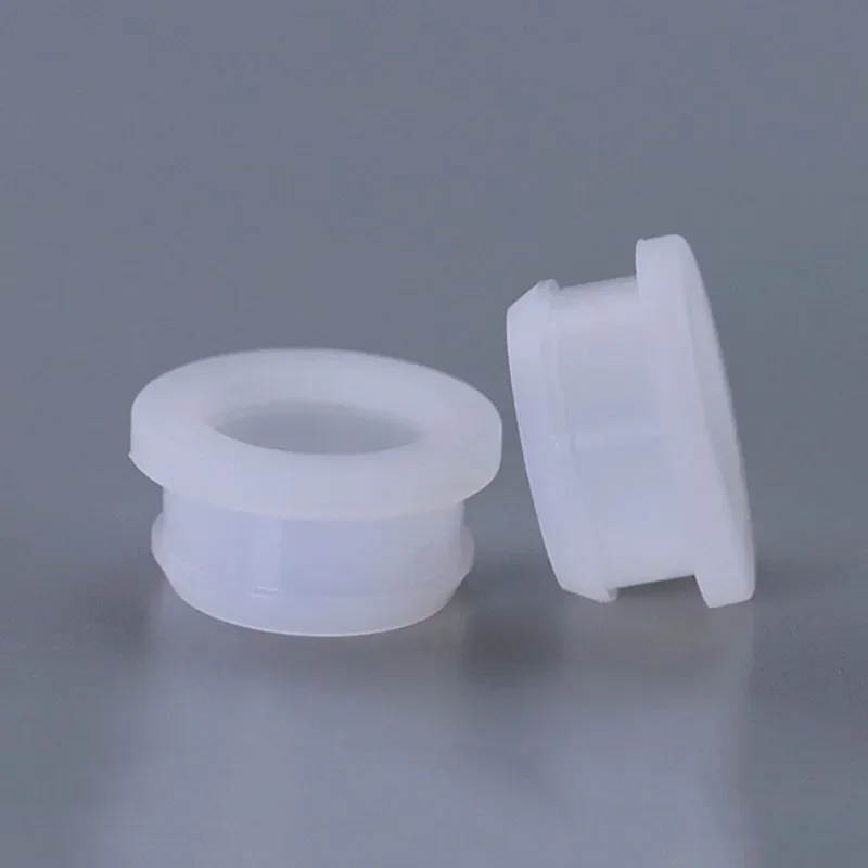 Silicone Rubber Plugs Pipe End Cap Rubber Caps Silicone Rubber Caps 4.5mm-50.6mm Transparent Hole Plug Round Silicone Rubber Snap-on Grommet Hole Plugs End Caps Bung Wire Cable Protect Bush