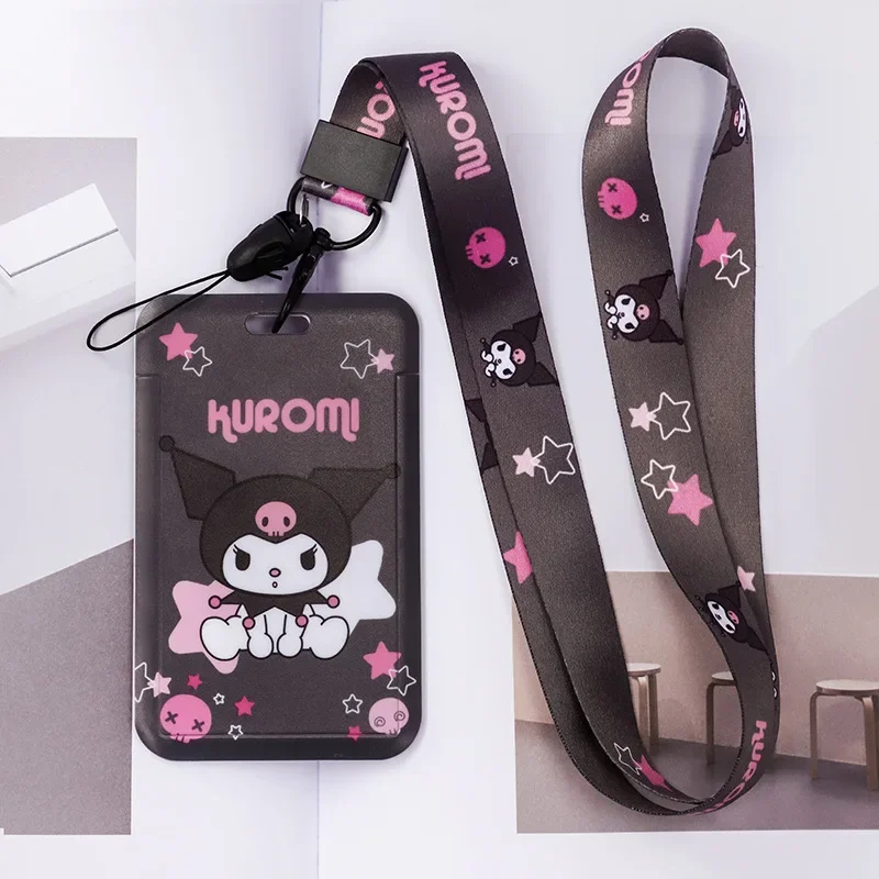 

Cartoon Anime Child Sanrio Kuromi Melody Pochacco Cinnamoroll Hello Kitty Card Holder Student Keychain Bus Metro Protective Case