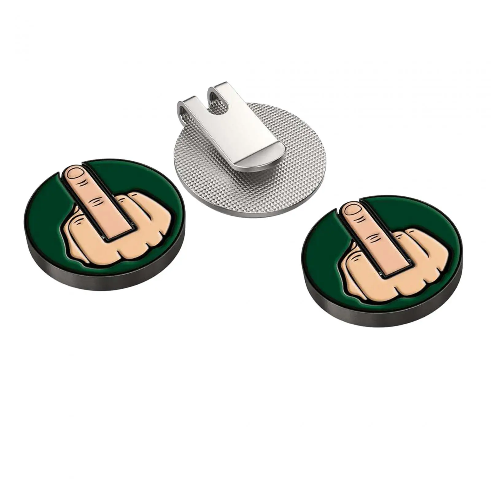 

Middle Finger Theme Golf Ball Marker Great Gift Iron Women Men Lightweight Golfe