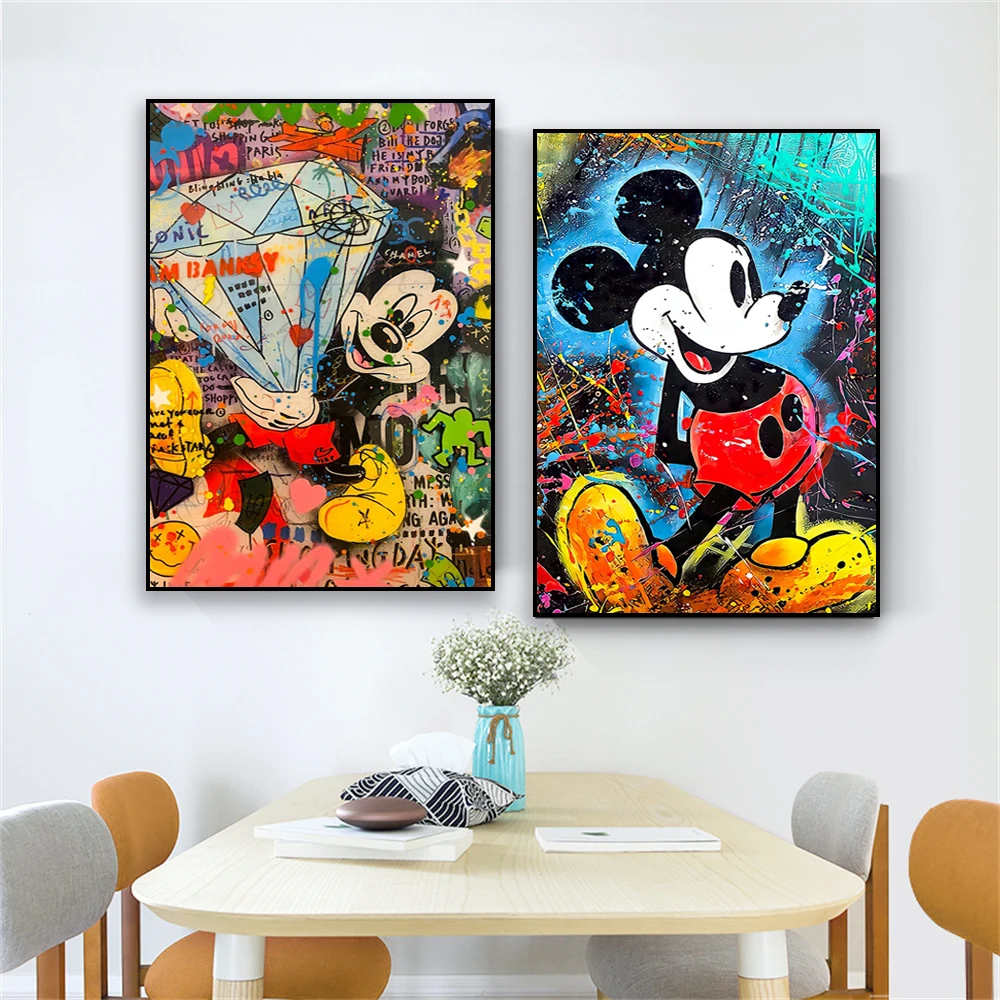 ディズニーミッキーマウス,落書き,芸術的な絵画,ドナルドダック,楽しい