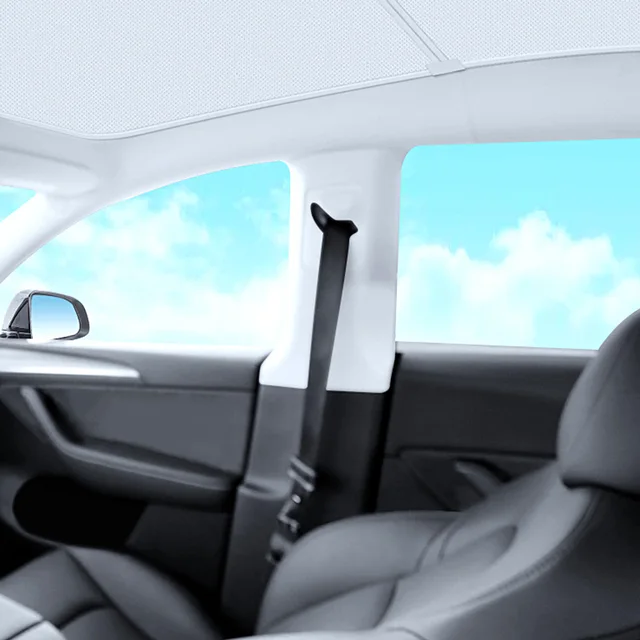 A Tesla 3/ Y Autó Napfényes Tetőjének Tetőablakok Vak Árnyékoló Szélvédő Napi Árnyékolók Számára Napfénytetőhöz. - Image 2