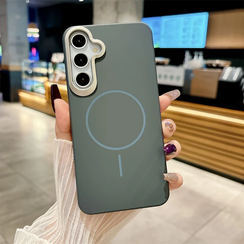 Solid Color Hard Magnetic Phone Case with Magsafe Back Cover