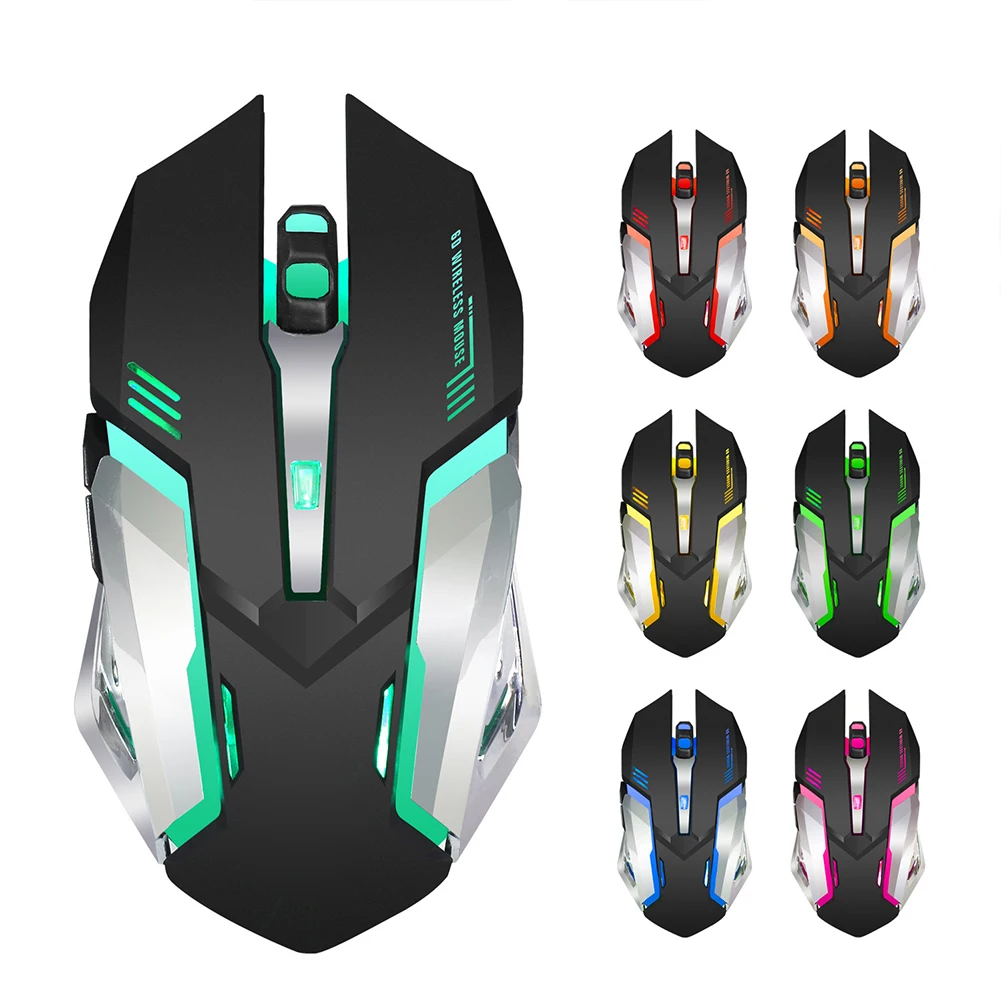 

Wireless Mouse Luminous Ergonomic 2.4G Wireless Mice 2400 DPI Rechargeable Mice With 10M Transmission Distance 600Mah Battery