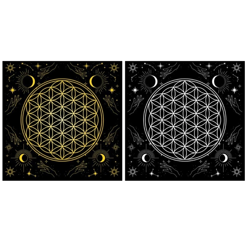 

Astrology Tarots Table Altar Cloth Metaphysical Board Game Mat Pendulum Divinations Altar Tablecloth Board Game Card Pad