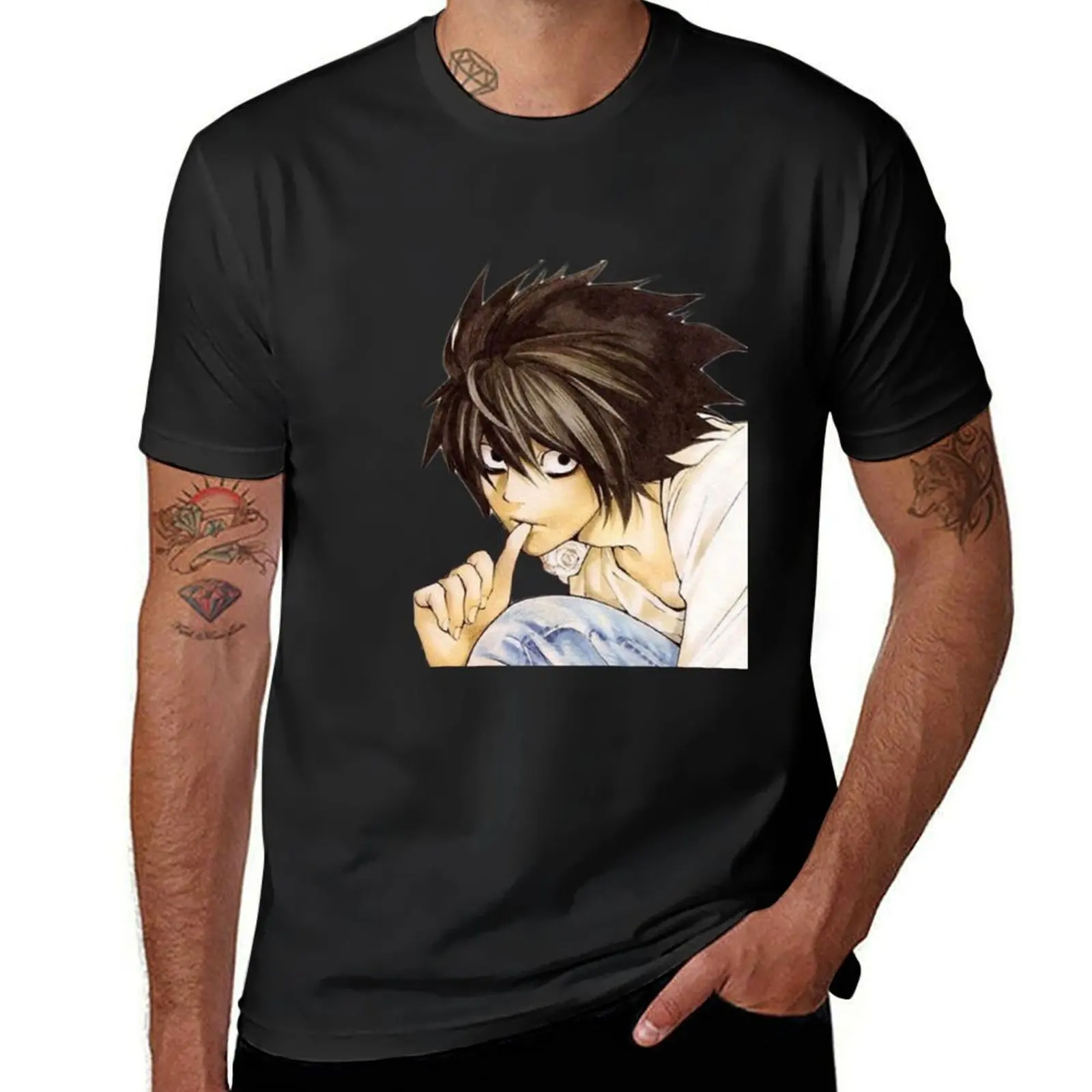 

L lawliet T-Shirt boys whites customs design your own mens champion t shirts