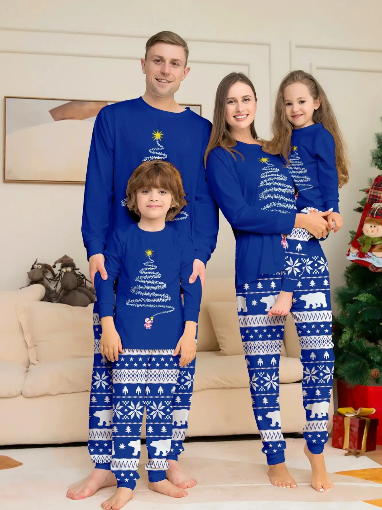 Pyjama Couple Hunpta Ensemble De Pyjama Familial Assorti Pour Noël, Pyjama Familial, Pyjama Pour Couple Pyjama Noel Bebe