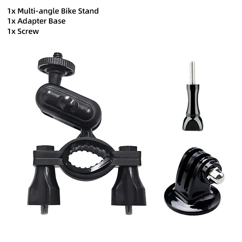 Fixation Moto GoPro Vélo QIMEI-SHOP Pour Caméra Action - Rotation 360°, Aluminium - Compatible GoPro, DJI - Diamètre 20-32mm Support Guidon