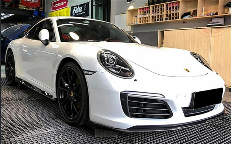 Voor Porsche 911 991.2 2015 2016 2017 2018 Echt koolstofvezel Voorlip Achterdiffuser Carrosserie Zijskirt Kit Kofferbakspoiler Refits - - Racext 37